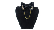 Hammered Crescent Moon and Rhinestone Collar Chain collar chain Oh, Heart!