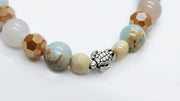 Boho Ocean Themed Stretch Bracelet With Turtle Charms Bracelets Oh, Heart!