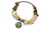 Gemstone Stretch Bracelets With Moon Czech Glass Bead Bracelets Oh, Heart!