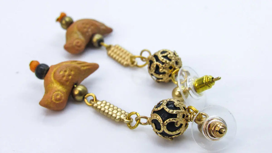 Bohemian Style Clay Bird Earrings Earrings Oh, Heart!