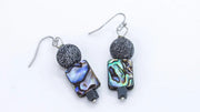 Geometric Mother of Pearl and Glass Bead Earrings Earrings Oh, Heart!