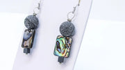 Geometric Mother of Pearl and Glass Bead Earrings Earrings Oh, Heart!