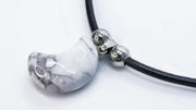 Moon Shape Semiprecious Stone Pendant Necklace Necklaces Oh, Heart!