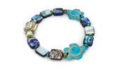 Abalone Shell and Turtle Charms Stretch Bracelet Bracelets Oh, Heart!
