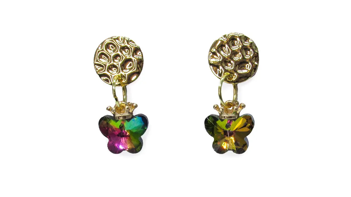 Crystal Butterfly Dangle Earrings Earrings Oh, Heart!