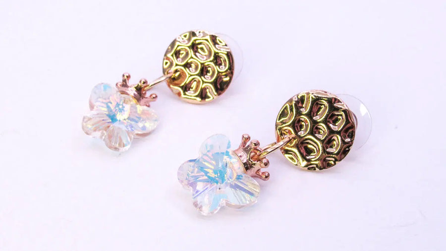Crystal Butterfly Dangle Earrings Earrings Oh, Heart!
