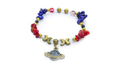 Red Coral and Quartz Dyed Amethyst Planetary Chip Bead Bracelet Bracelets Oh, Heart!