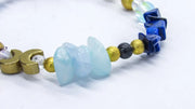Azurite and Lapis Lazuli Planetary Chip Bead Bracelet Bracelets Oh, Heart!