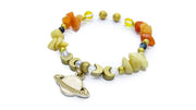 Yellow Coral and Orange Quartz Planetary Chip Bead Bracelet Bracelets Oh, Heart!