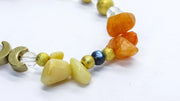 Yellow Coral and Orange Quartz Planetary Chip Bead Bracelet Bracelets Oh, Heart!