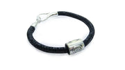 Minimalist Black and Silver Patterned Suede Leather Cord Bracelet Bracelets Oh, Heart!