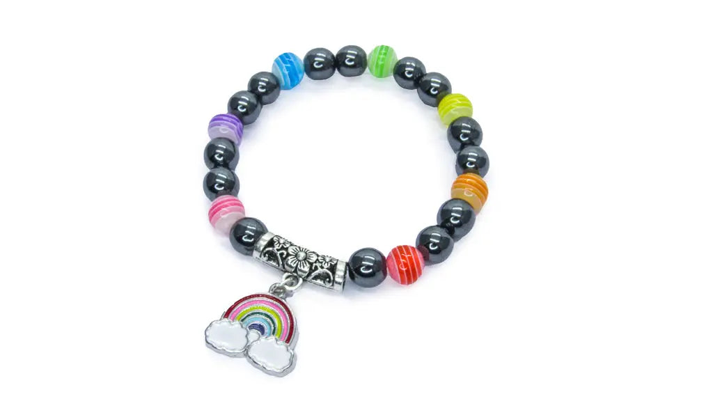 Rainbow Charm LGBTQIA Pride Stretch Bracelet Bracelets Oh, Heart!