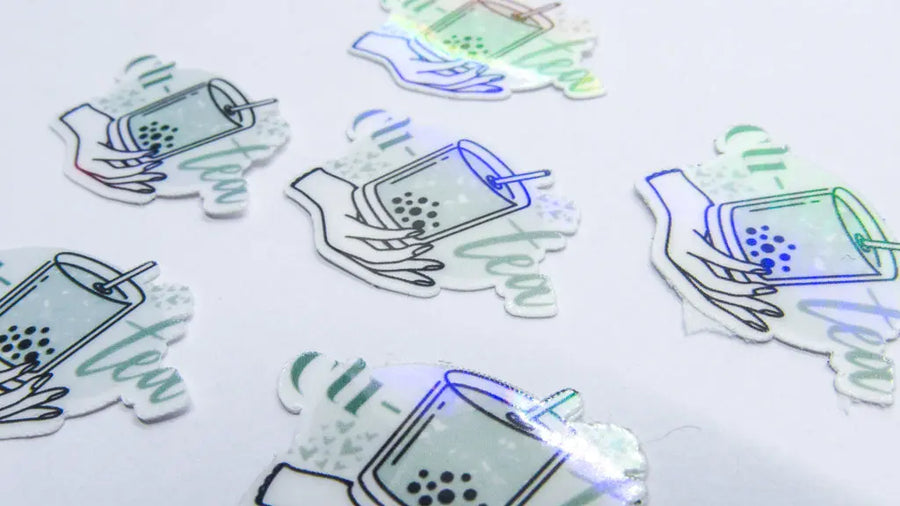 Boba Themed Iridescent Sticker Sheet Decorative Stickers Oh, Heart!