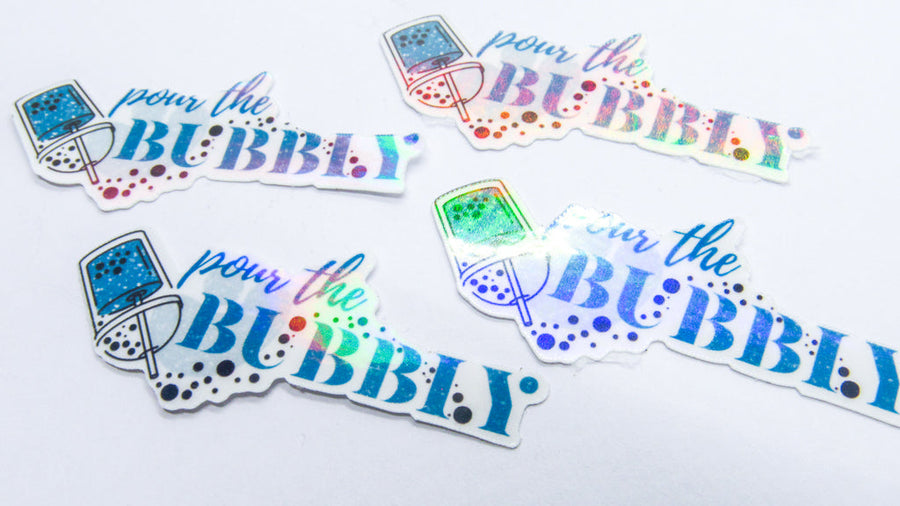 Boba Themed Iridescent Sticker Sheet Decorative Stickers Oh, Heart!