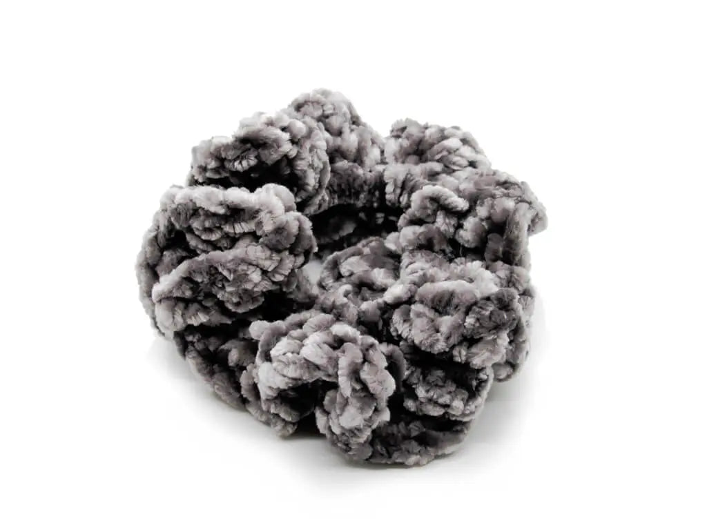 Thick and Super Soft Velvet Crochet Scrunchie Ponytail Holders Oh, Heart!