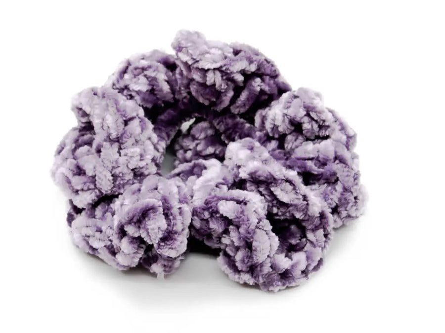 Thick and Super Soft Velvet Crochet Scrunchie Ponytail Holders Oh, Heart!