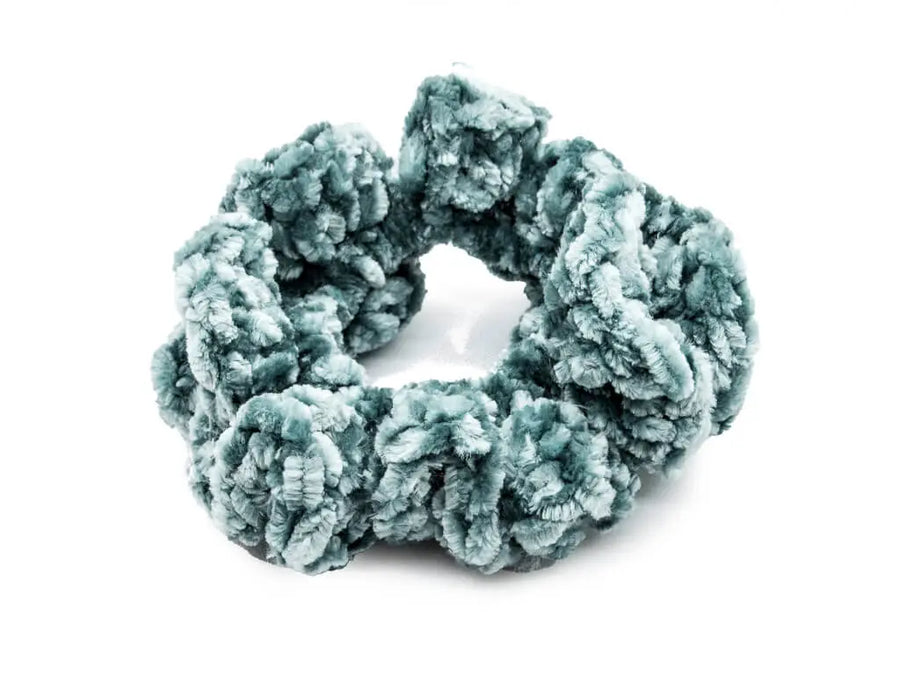 Thick and Super Soft Velvet Crochet Scrunchie Ponytail Holders Oh, Heart!