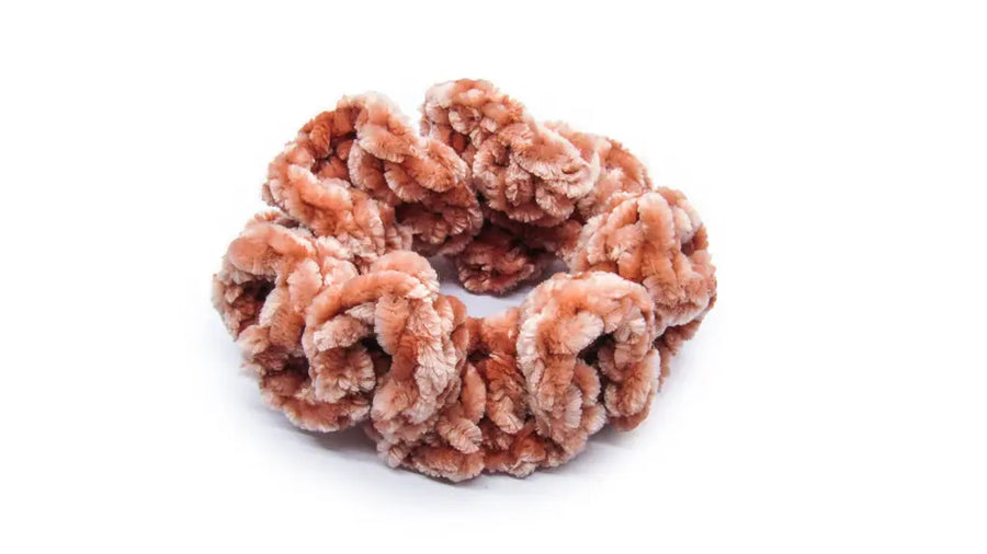 Thick and Super Soft Velvet Crochet Scrunchie Ponytail Holders Oh, Heart!