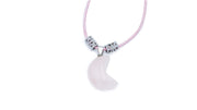 Moon Shape Semiprecious Stone Pendant Necklace Necklaces Oh, Heart!