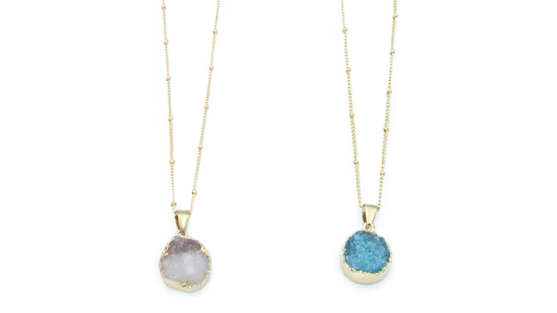 Small Druzy Crystal Pendant Necklaces Necklaces Oh, Heart!
