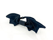 Brushed Black Satin Bat Shaped Bow Tie Bow Tie Oh, Heart!