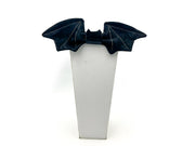 Brushed Black Satin Bat Shaped Bow Tie Bow Tie Oh, Heart!