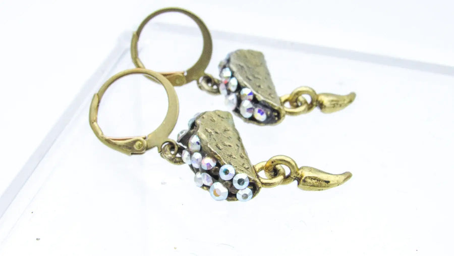 Tacos con Chiles Dangle Earrings with Rhinestones Earrings Oh, Heart!