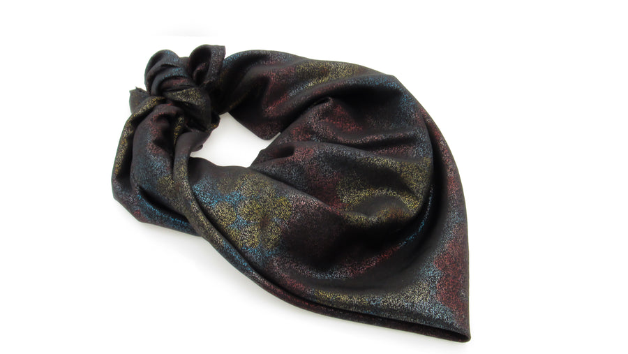 Dark Iridescent Abstract Floral Silky Bandana Scarves Oh, Heart!