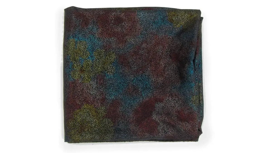 Dark Iridescent Abstract Floral Silky Bandana Scarves Oh, Heart!