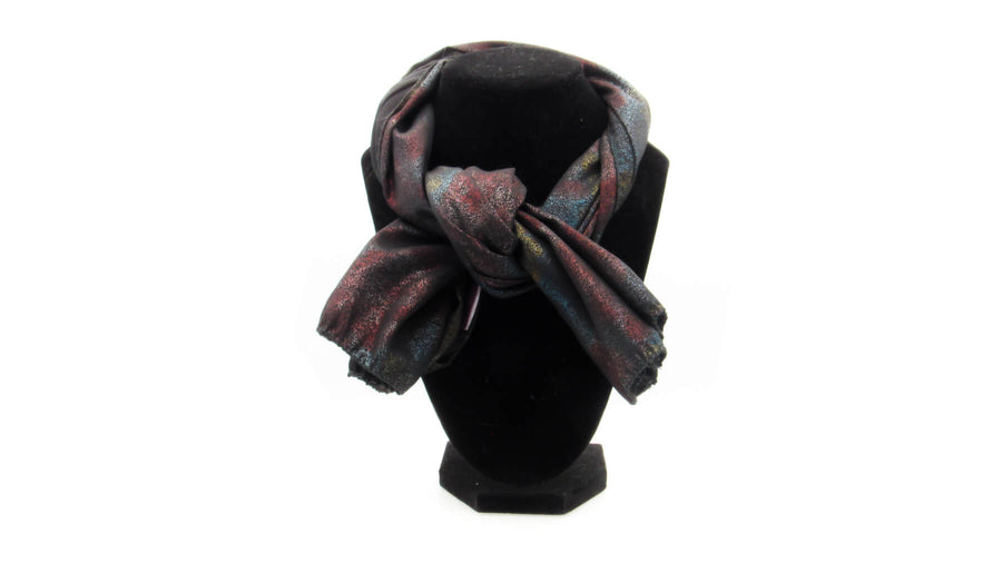 Dark Iridescent Abstract Floral Silky Bandana Scarves Oh, Heart!