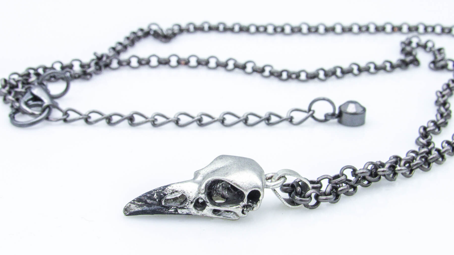 Raven Skull Goth Necklace Necklaces Oh, Heart!