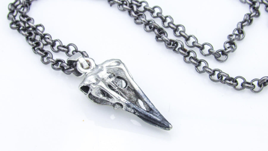 Raven Skull Goth Necklace Necklaces Oh, Heart!