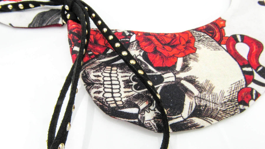 Skull and Roses Detachable Collar Necklace Detachable Collar Oh, Heart!