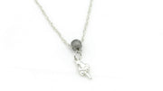 Middle Finger Necklace on Dainty Twisted Chain in Silver or Black Necklaces Oh, Heart!