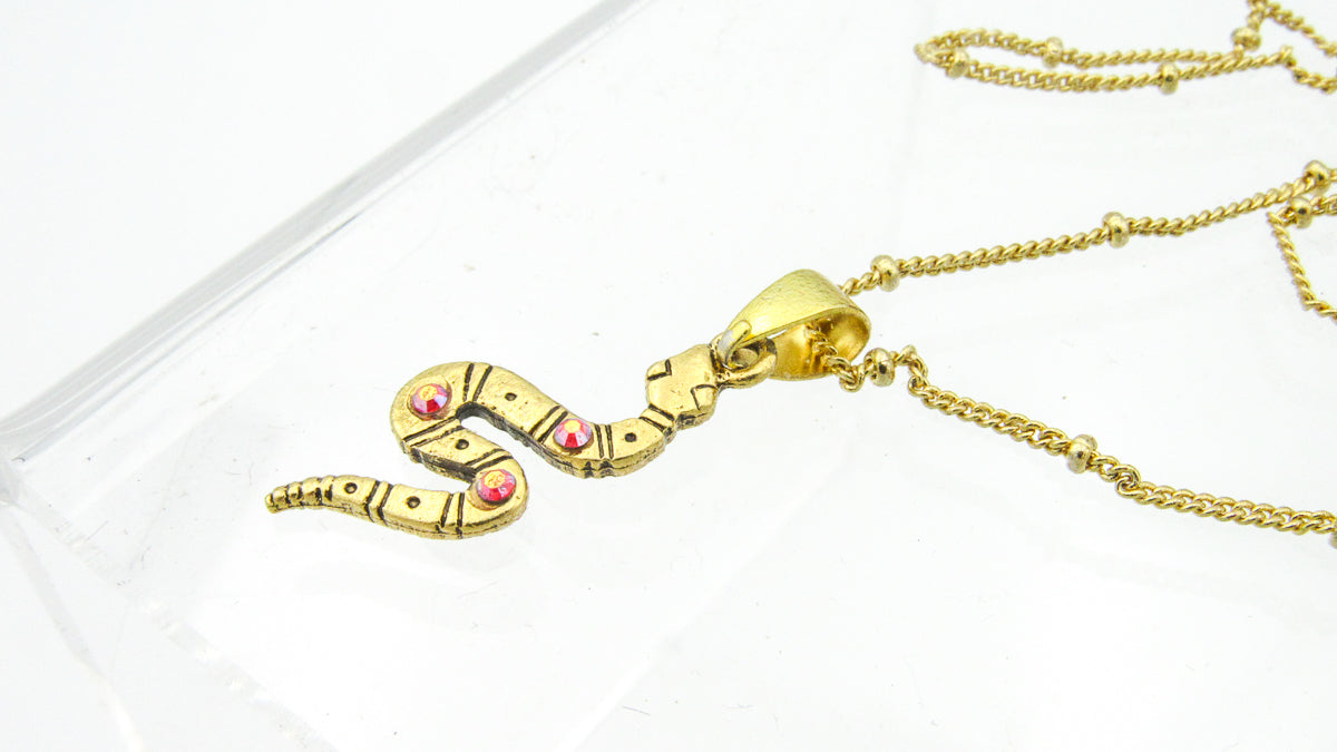 Dainty Snake Charm Necklace Necklaces Oh, Heart!