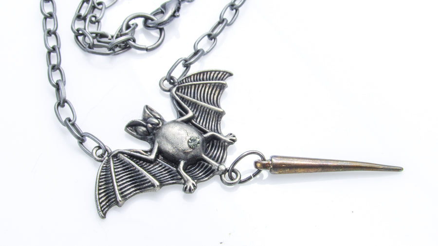 Bat Spiked Necklace Necklaces Oh, Heart!