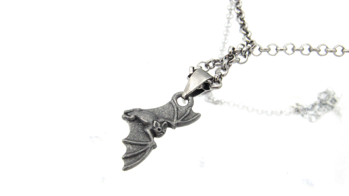 Dainty Black Bat Necklace Necklaces Oh, Heart!