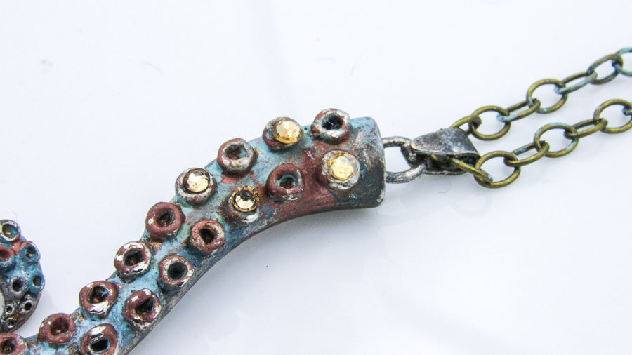 Heavy Sterling Silver Tentacle Pendant Necklace Necklaces Oh, Heart!