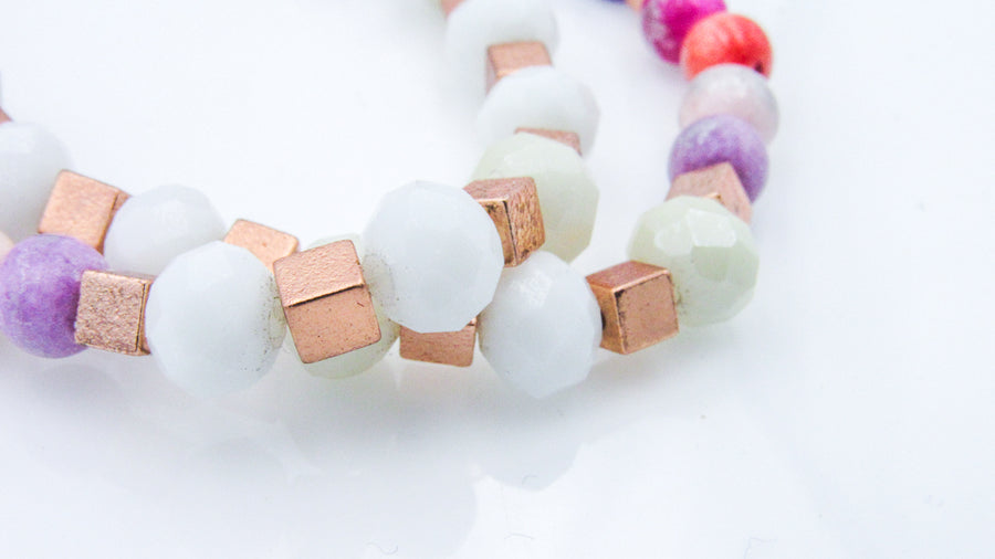 Lesbian Pride Funny Stackable Bracelet Set - "It Gets Wetter" Bracelets Oh, Heart!