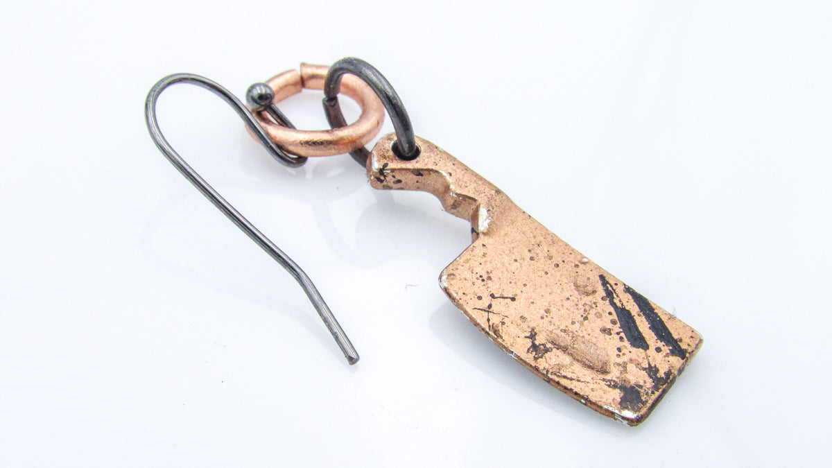 Splattered Butcher Knife Dangle Earrings Earrings Oh, Heart!