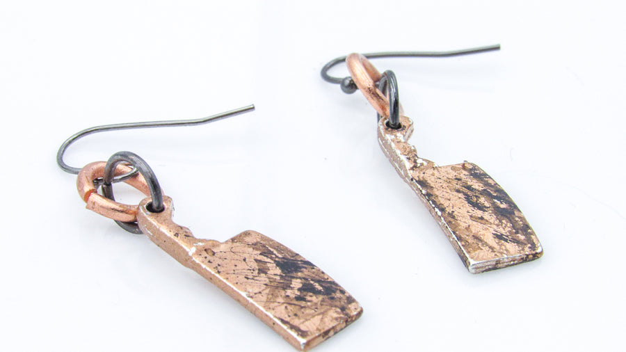 Splattered Butcher Knife Dangle Earrings Earrings Oh, Heart!