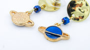 Space Themed Dangle Earrings With a Neptune Charm Earrings Oh, Heart!