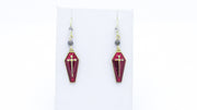 Blood Red and Black Coffin Dangle Earrings Earrings Oh, Heart!