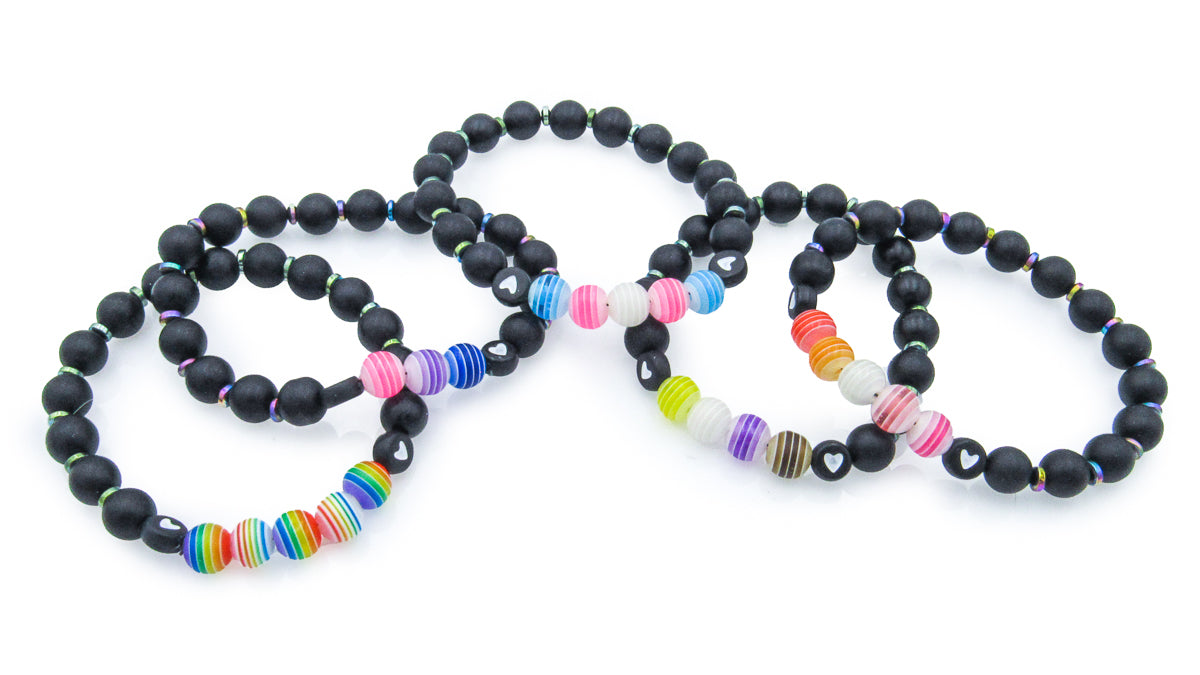 Pride Flag Stretch Bracelets Bracelets Oh, Heart!