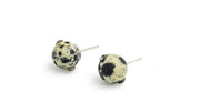 Dalmation Jasper Stud Earrings Earrings Oh, Heart!