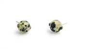 Dalmation Jasper Stud Earrings Earrings Oh, Heart!
