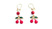 Cherry Scented Enamel Charm Dangle Earrings Earrings Oh, Heart!
