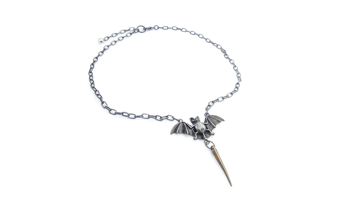 Bat Spiked Necklace Necklaces Oh, Heart!