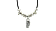 Coffin and Skulls Leather Necklace Necklaces Oh, Heart!