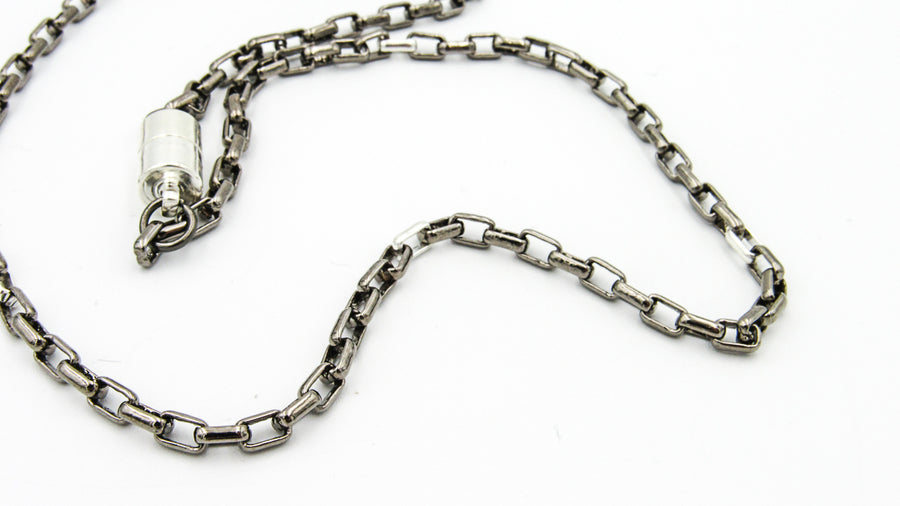 Mixed Metal Round Box Chain Necklace Necklaces Oh, Heart!